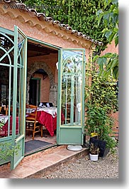 entrance, europe, france, moustiers, provence, restaurants, st marie, vertical, photograph