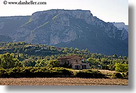 europe, farmhouse, france, horizontal, mountains, moustiers, provence, scenics, st marie, photograph