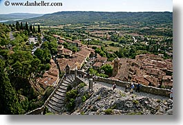 cobblestones, europe, france, horizontal, materials, moustiers, overlook, provence, scenics, st marie, towns, photograph