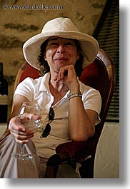 clothes, emotions, europe, foods, france, groups, happy, hats, helanie, helanie howard greene, people, provence, vertical, wine glass, womens, photograph