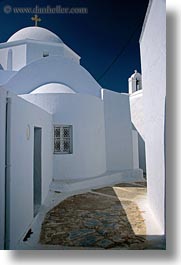 amorgos, churches, doors, europe, greece, narrow, streets, vertical, white, white wash, photograph