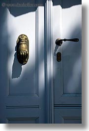 amorgos, bronze, doors, doors & windows, europe, greece, handle, knockers, vertical, photograph