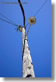 amorgos, europe, greece, lamps, lights, poles, vertical, photograph