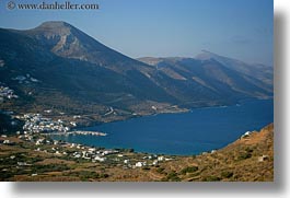 amorgos, bay, europe, greece, horizontal, mountains, scenics, photograph