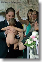 athens, babies, baptism, europe, fathers, greece, holding, vertical, photograph