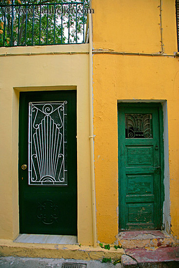green-doors-n-orange-wall-2.jpg