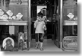 athens, black and white, boys, europe, greece, horizontal, jewely, people, stores, photograph
