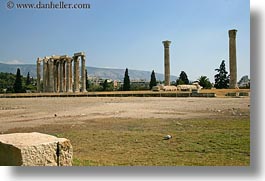 architectural ruins, athens, europe, greece, horizontal, pillars, photograph