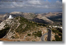 churches, europe, greece, hills, horizontal, naxos, scenics, photograph