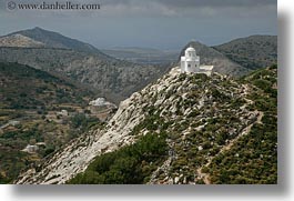 churches, europe, greece, hills, horizontal, naxos, scenics, photograph