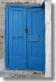 blues, doors, doors & windows, europe, greece, locks, naxos, vertical, photograph