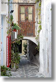 archways, doors, doors & windows, europe, greece, naxos, old, over, tunnel, vertical, white wash, photograph