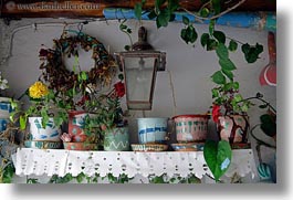 europe, flowers, greece, horizontal, naxos, plants, potted, photograph
