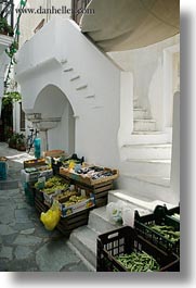 europe, foods, fruits, greece, naxos, stairs, vertical, photograph