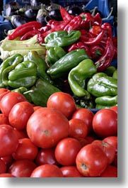 europe, foods, greece, naxos, peppers, tomatoes, vertical, photograph