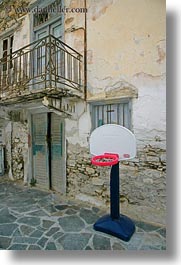 basketball, europe, greece, hoop, naxos, vertical, photograph