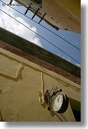clocks, europe, greece, naxos, sky, upview, vertical, photograph
