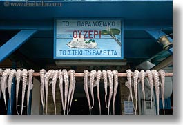 europe, greece, horizontal, naxos, octopus, signs, photograph