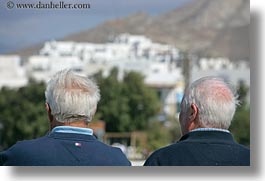 bald, europe, greece, grey, horizontal, men, naxos, people, two, photograph