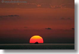 europe, greece, horizontal, naxos, scenics, ships, sunrise, photograph