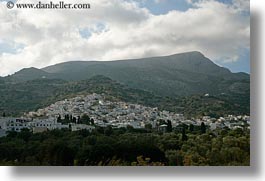 europe, greece, horizontal, mountains, naxos, scenics, towns, photograph