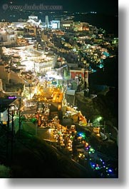 cityscapes, europe, greece, long exposure, nite, santorini, vertical, photograph