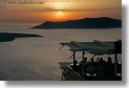 cafes, crowds, europe, greece, horizontal, nature, santorini, scenics, sky, sun, sunsets, viewing, photograph