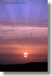 beams, europe, greece, nature, santorini, scenics, sky, sun, sunsets, vertical, photograph