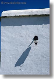 europe, greece, lamps, shadows, tinos, vertical, walls, white wash, photograph