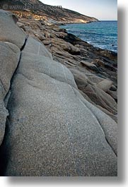 europe, greece, ocean, rocks, tinos, vertical, photograph