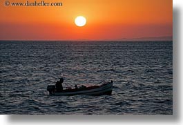boats, europe, greece, horizontal, scenics, sunsets, tinos, photograph