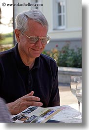 clothes, europe, glasses, gray, groups, hair, hungary, marilyn philip warden, men, people, philip, senior citizen, vertical, warden, photograph