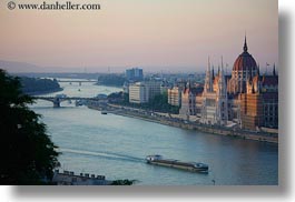 budapest, buildings, domes, europe, horizontal, hungary, parliament, rivers, structures, views, photograph