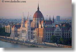 budapest, buildings, domes, europe, horizontal, hungary, parliament, rivers, structures, views, photograph