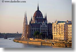 budapest, buildings, domes, europe, horizontal, hungary, parliament, rivers, structures, views, photograph