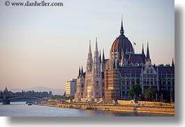 budapest, buildings, domes, europe, horizontal, hungary, parliament, rivers, structures, views, photograph
