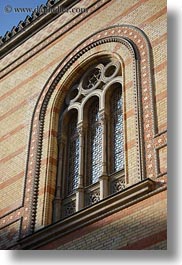 archways, budapest, buildings, europe, exteriors, hungary, structures, synagogue, vertical, windows, photograph