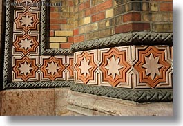 budapest, buildings, europe, exteriors, horizontal, hungary, moorish, synagogue, tiles, photograph