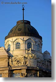 budapest, buildings, europe, facades, hungary, ornate, vertical, photograph