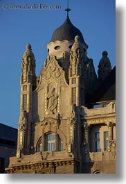 budapest, buildings, europe, facades, hungary, ornate, vertical, photograph