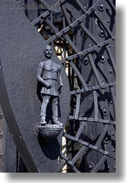 budapest, castle hill, europe, gates, handle, hungary, irons, vertical, photograph