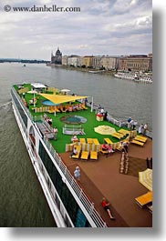 boats, budapest, cruise, danube, europe, hungary, riverboat cruise ship, rivers, ships, vertical, photograph