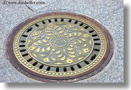 budapest, covers, europe, horizontal, hungary, irons, manhole covers, manholes, materials, photograph