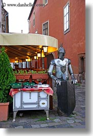 armor, budapest, europe, hungary, knights, restaurants, vertical, photograph