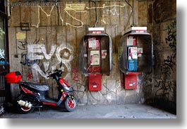 budapest, europe, horizontal, hungary, motorcycles, pay, slow exposure, telephones, photograph