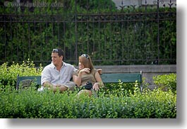benches, budapest, conceptual, couples, emotions, europe, horizontal, hungary, men, park, people, romantic, smiles, womens, photograph