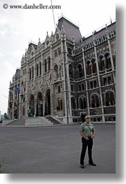 budapest, europe, guards, hungary, men, parliament, people, vertical, photograph