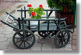 arts, carts, europe, geraniums, horizontal, hungary, small, tarcal, photograph
