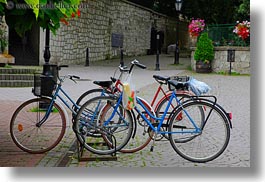 bikes, colorful, europe, horizontal, hungary, tarcal, photograph