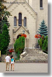 churches, couples, europe, flowers, hungary, tarcal, vertical, photograph